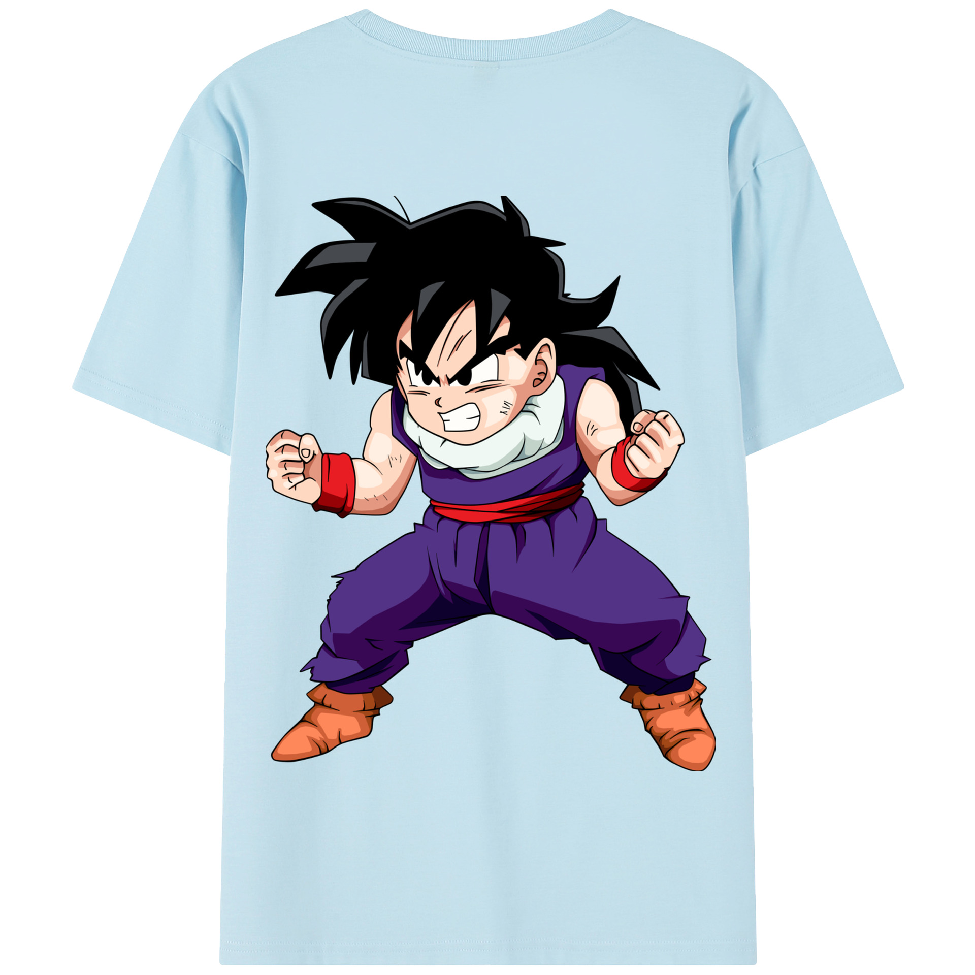 （画像用） ドラゴンボール 孫 悟飯（そんごはん）DRAGON BALL Son Gohan 綿100％半袖Tシャツ（背面プリント）